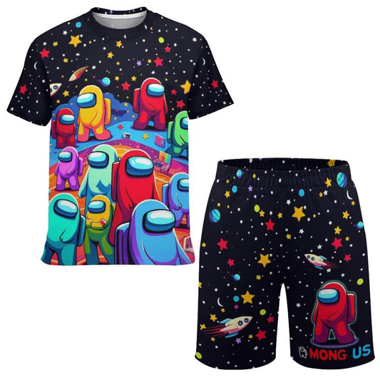 Kids Boys T Shirt Shorts Set Gaming Cartoon