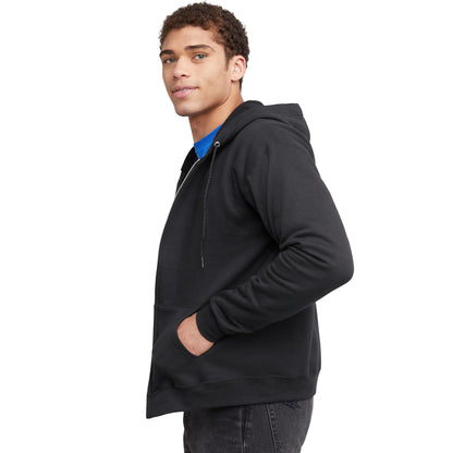 Hanes Men's Zip-Up Hoodie, EcoSmart Fleece Full-Zip Hoodie for Men, Hooded Sweatshirt