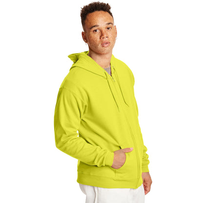 Hanes Men's Zip-Up Hoodie, EcoSmart Fleece Full-Zip Hoodie for Men, Hooded Sweatshirt