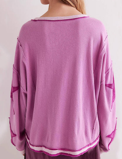 Women Cotton Oversized Sweatshirt Lightweight Crewneck Hoodies